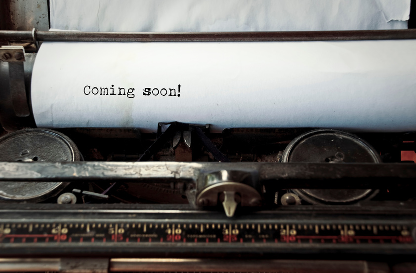 Typewriter caption: Coming soon